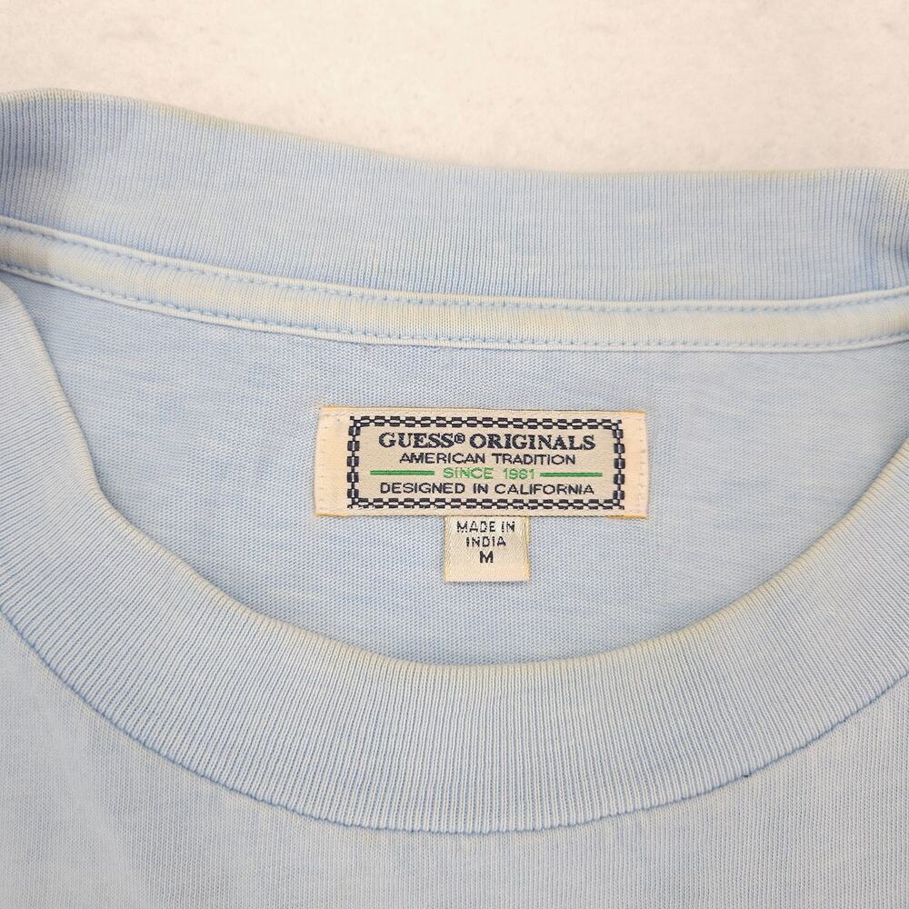 Guess Casual Graphic Short Sleeve Crew Neck T Shirt Mens Size Medium M Blue - Picture 3 of 10